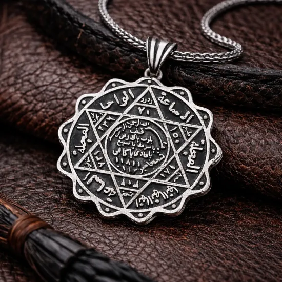 Gümüş Süleyman Mührü Kolye