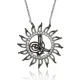 Gümüş Tuğralı Güneş Bayan Kolye