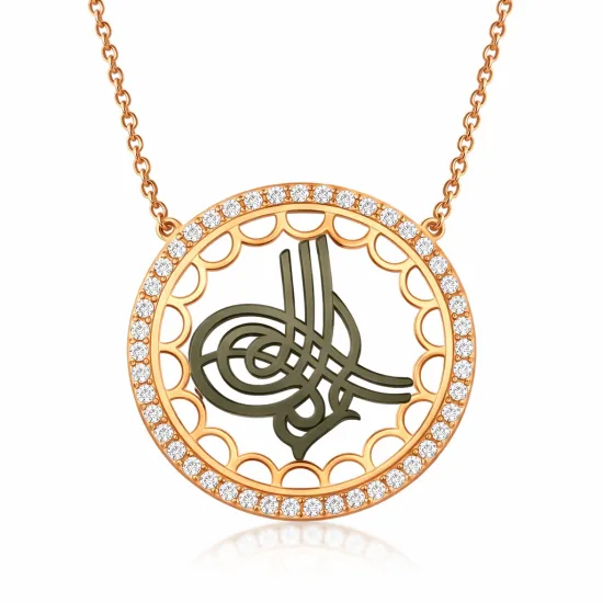 Gümüş Tuğralı Bayan Kolye