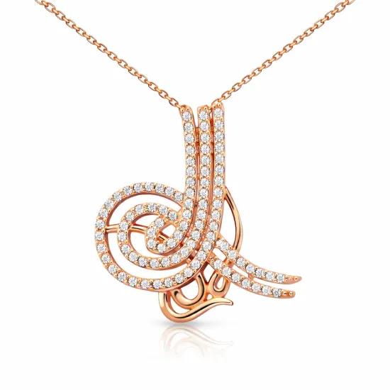 Gümüş Tuğralı Bayan Kolye