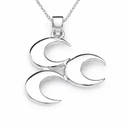 Gümüş Üç Hilal Kolye