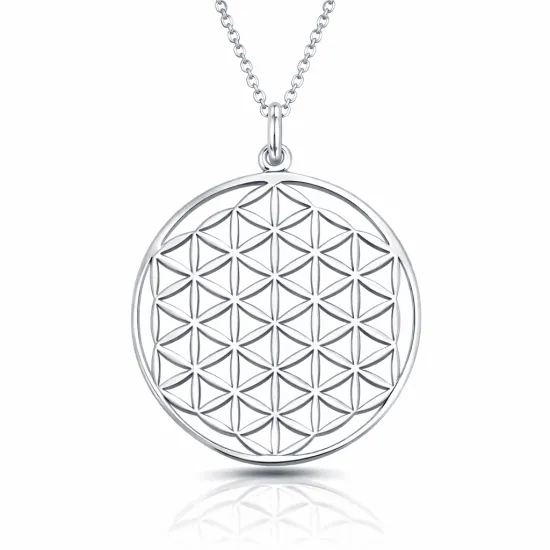 ​​Gümüş Yaşam Çiçeği Kolye