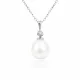 Gümüş Yuvarlak İnci Bayan Kolye