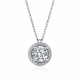 ​Gümüş Yuvarlak Montür Tek Taş Kolye