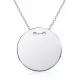 Gümüş Yuvarlak Plaka Kolye