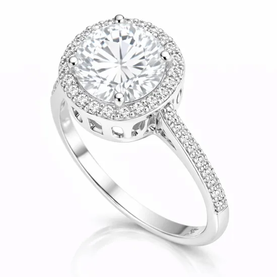 Gümüş Yuvarlak Montür Tek Taş Set