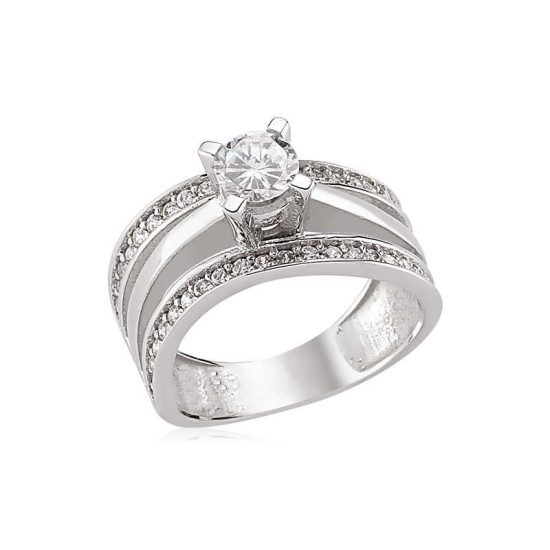 Gümüş Tek Taş Bayan Yüzük Gümüş Tek Taş Bayan Yüzük