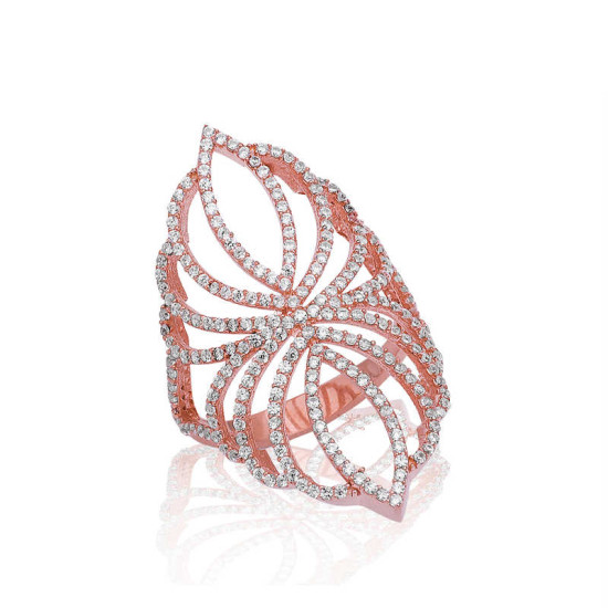 Gümüş Rose Zirkon Taşlı Bayan Yüzük Gümüş Rose Zirkon Taşlı Bayan Yüzük