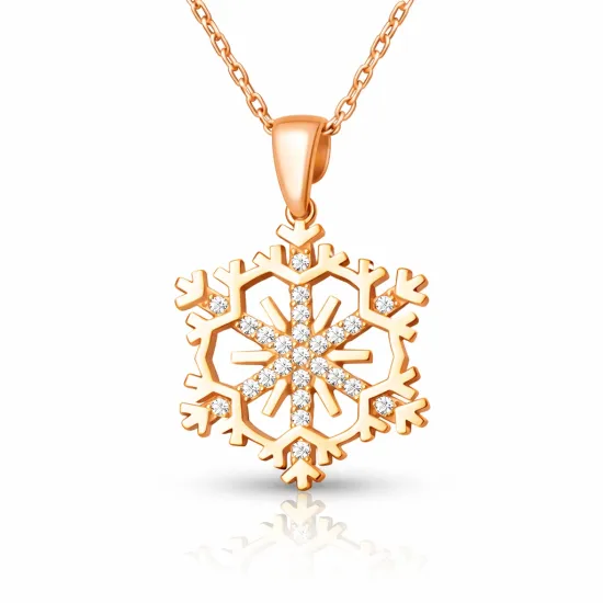 Gümüş Rose Kar Tanesi Kadın Kolye Gümüş Rose Kar Tanesi Kadın Kolye
