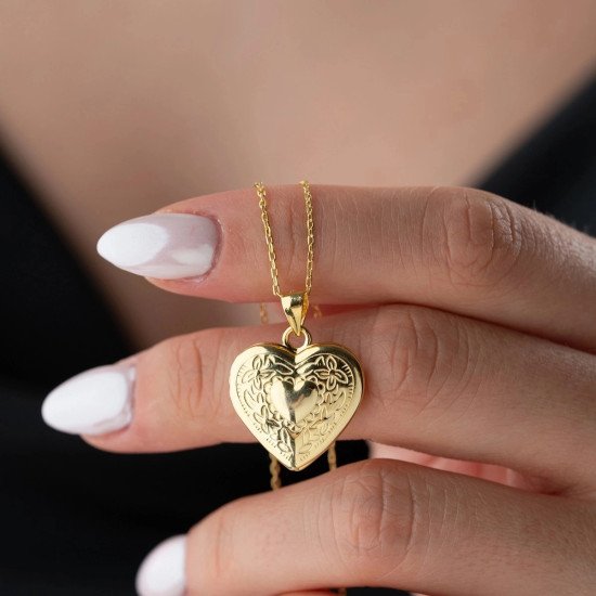 Gümüş Aşk Hatırası Açılır Kalp Kadın Kolye Gümüş Aşk Hatırası Açılır Kalp Kadın Kolye