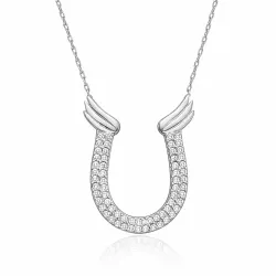 Gümüş Zirkon Taşlı Nal Kadın Kolye