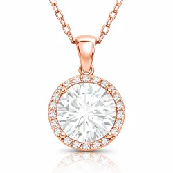 Gümüş Rose Yuvarlak Montür Kadın Kolye