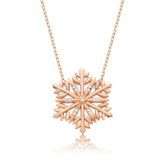 Gümüş Kar Tanesi Bayan Kolye Gümüş Kar Tanesi Bayan Kolye