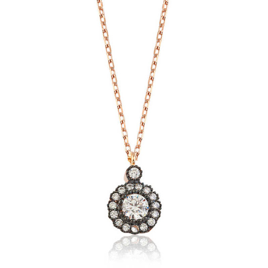 Gümüş Çiçek Bayan Kolye