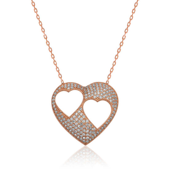 Gümüş Kalpli Bayan Kolye Gümüş Kalpli Bayan Kolye