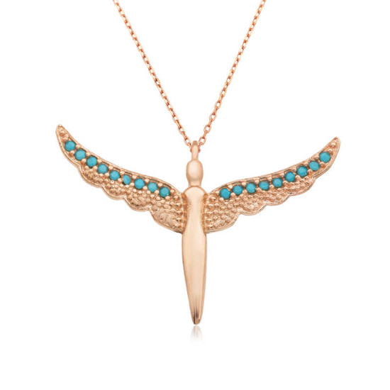 Gümüş Kanatlı Melek Bayan Kolye Gümüş Kanatlı Melek Bayan Kolye