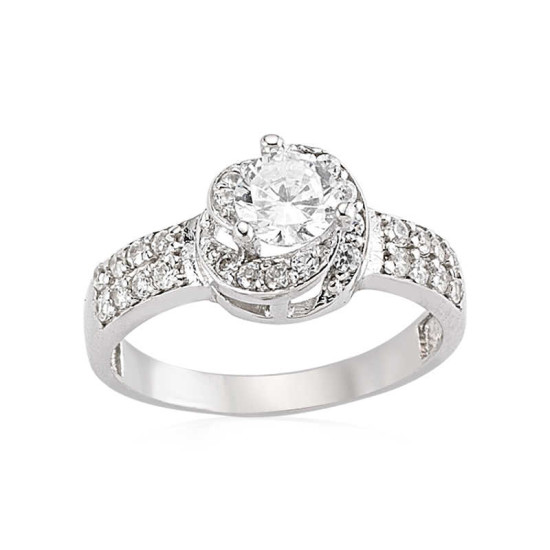 Gümüş Tek Taş Bayan Yüzük Gümüş Tek Taş Bayan Yüzük