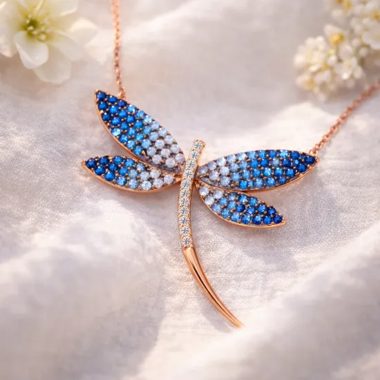 Gümüş Rose Yusufçuk Kadın Kolye