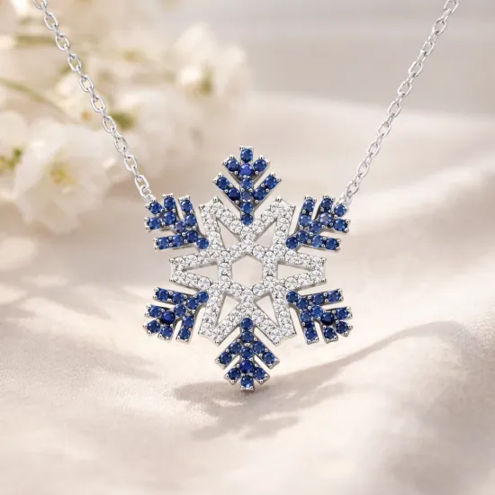 Gümüş Kar Tanesi Bayan Kolye Gümüş Kar Tanesi Bayan Kolye