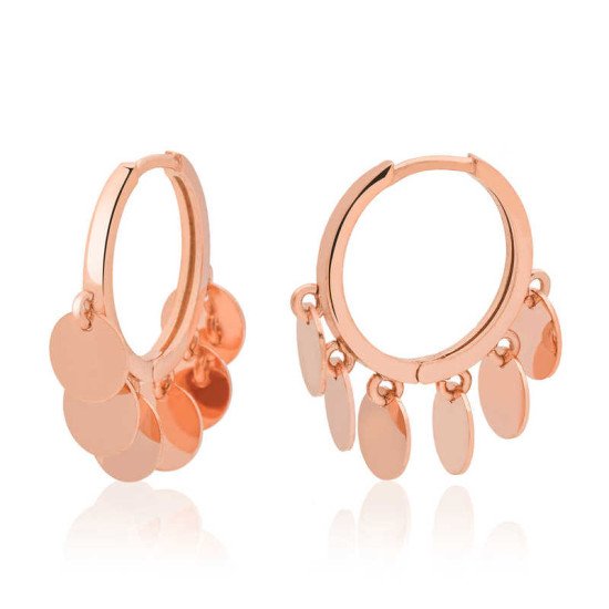 Gümüş Pullu Shakira Halka Küpe Gümüş Pullu Shakira Halka Küpe