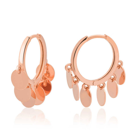 Gümüş Pullu Shakira Halka Küpe Gümüş Pullu Shakira Halka Küpe