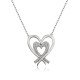 ​Gümüş İki Kalp Bayan Kolye