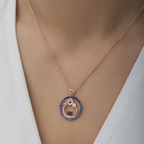 Gümüş Rose Anne Ve Bebek Sevgisi Bayan Kolye Gümüş Rose Anne Ve Bebek Sevgisi Bayan Kolye