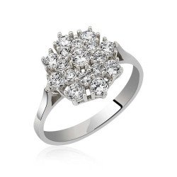 Gümüş Çiçek Desenli Bayan Yüzük Gümüş Çiçek Desenli Bayan Yüzük