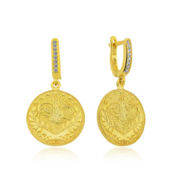 Gümüş Reşat Detaylı Mengeçli Küpe Gümüş Reşat Detaylı Mengeçli Küpe