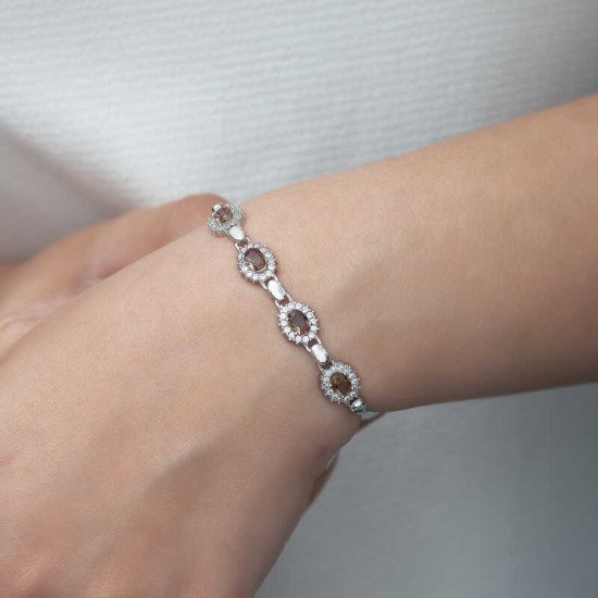 Gümüş Zultanit Taşlı Bileklik
