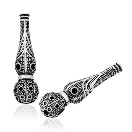 Gümüş Nokta İşlemeli Desenli Tesbih İmamesi Gümüş Nokta İşlemeli Desenli Tesbih İmamesi