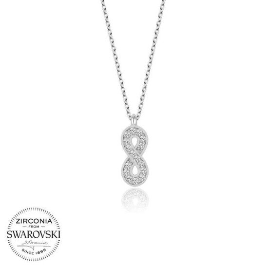 Swarovski Taşlı Gümüş Sonsuzluk Bayan Kolye Swarovski Taşlı Gümüş Sonsuzluk Bayan Kolye