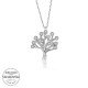 Swarovski Taşlı Gümüş Hayat Ağacı Bayan Kolye