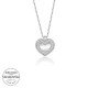 Swarovski Taşlı Gümüş Kalp Bayan Kolye