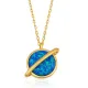 Gümüş Gold Opal Taşlı Gezegen Bayan Kolye Gümüş Gold Opal Taşlı Gezegen Bayan Kolye
