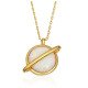 Gümüş Gold Opal Taşlı Gezegen Bayan Kolye Gümüş Gold Opal Taşlı Gezegen Bayan Kolye