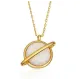 Gümüş Gold Opal Taşlı Gezegen Bayan Kolye Gümüş Gold Opal Taşlı Gezegen Bayan Kolye