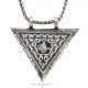 Gümüş Üçgen İçi Açılabilen Tuğra Muskalık Kolye Gümüş Üçgen İçi Açılabilen Tuğra Muskalık Kolye