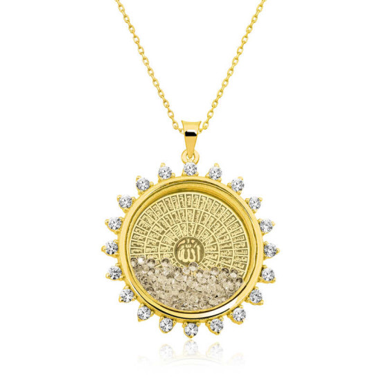 Gümüş Gold Esmaül Hüsna Bayan Kolye Gümüş Gold Esmaül Hüsna Bayan Kolye