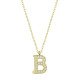 Gümüş Gold B Harfi Kadın Kolye