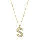 Gümüş Gold S Harfi Kadın Kolye
