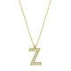 Gümüş Gold Z Harfi Kadın Kolye