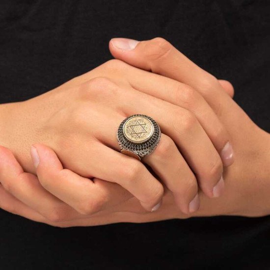 Gümüş Süleyman Mührü Erkek Yüzük Gümüş Süleyman Mührü Erkek Yüzük