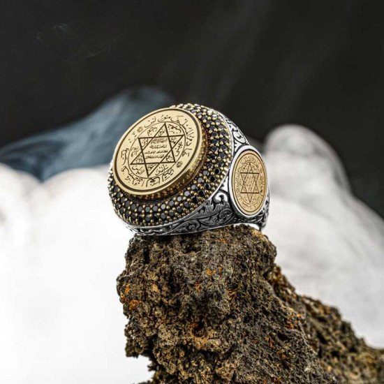 Gümüş Süleyman Mührü Erkek Yüzük Gümüş Süleyman Mührü Erkek Yüzük