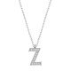 Gümüş Rodyum Z Harfi Kadın Kolye