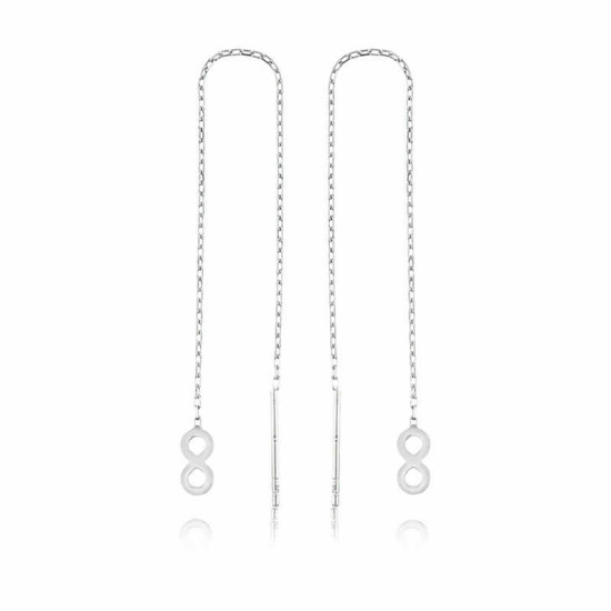 Gümüş Zincirli Sonsuzluk Küpe