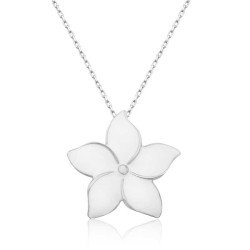 Gümüş Yasemin Çiçeği Kadın Kolye