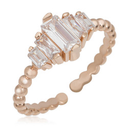 Gümüş Rose Ayarlanabilir Baget Kadın Yüzük Gümüş Rose Ayarlanabilir Baget Kadın Yüzük