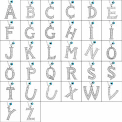 Gümüş Nazar Rodyum B Harfi Kadın Kolye