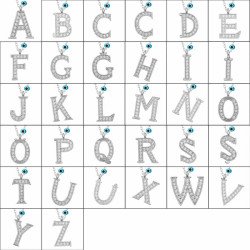 Gümüş Nazar Rodyum O Harfi Kadın Kolye